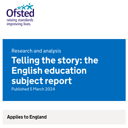 Telling the Story: ofsted English Education Subject Report Analysis
